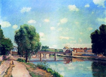 el puente ferroviario pontoise Camille Pissarro Paisajes río Pinturas al óleo